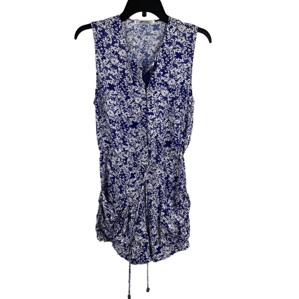 LAMade Blue Patterned Romper Small New‎